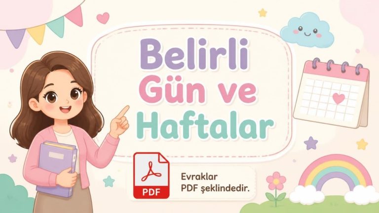 Belirli Gün ve Haftalar Çizelgesi – pdf